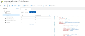 Azure Cosmos SQL API Review Items