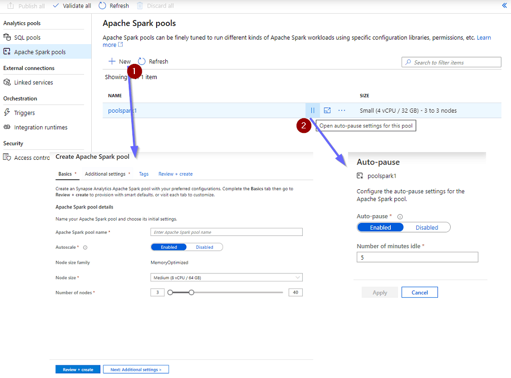 Manage Hub Spark Pools