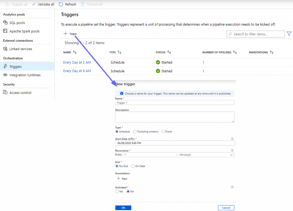 Manage Hub Triggers