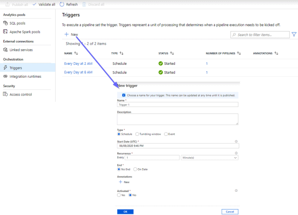 Azure Synapse Analytics Manage Hub - David Alzamendi