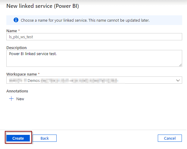 Configure Power BI Linked Service