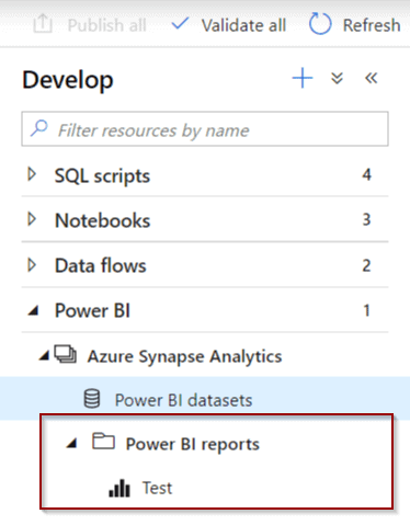 Power BI report accessible from Azure Synapse Analytics