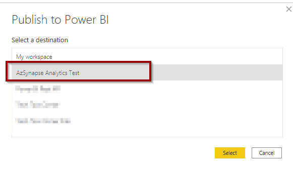 Publish to Power BI