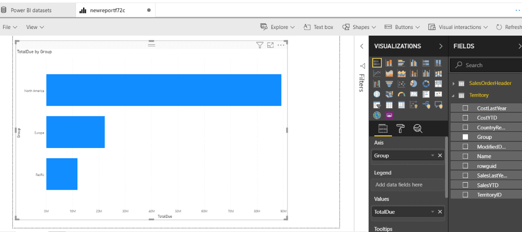 Start creating Power BI Reports