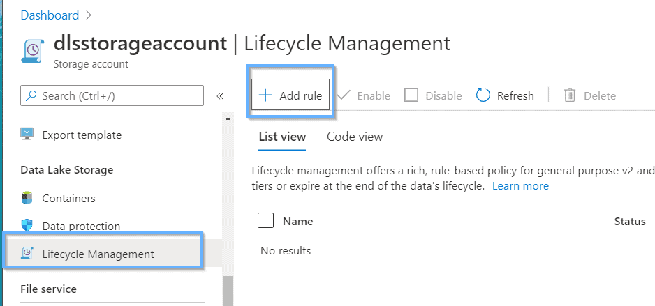 Configure lifecycle management