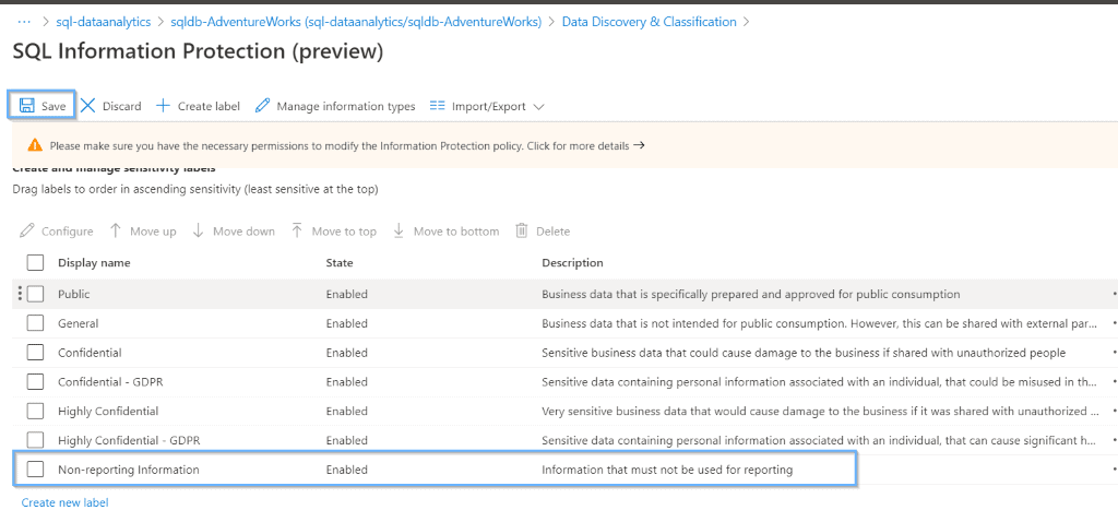 SQL Information Protection preview