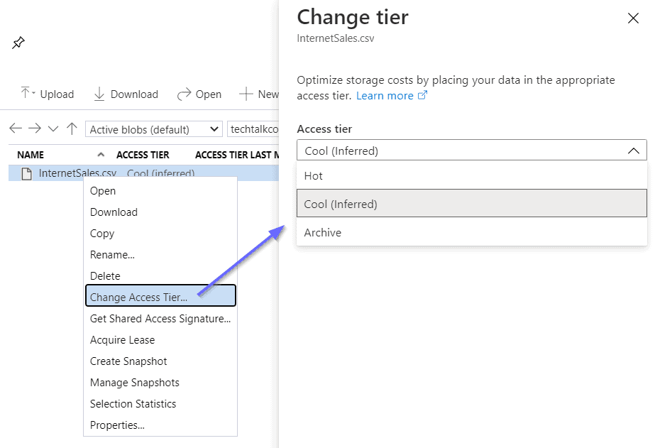 Azure Blob And Data Lake Storage Access Tiers David A