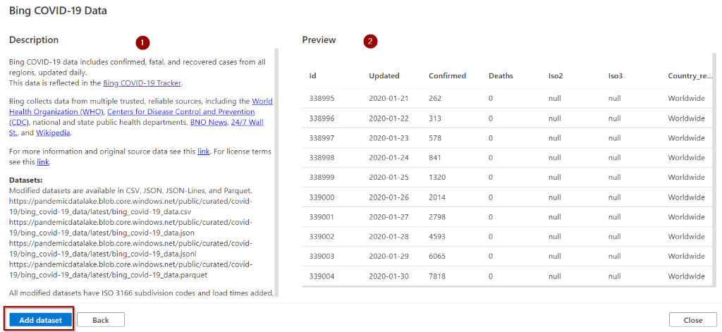 Shared metadata and information preview