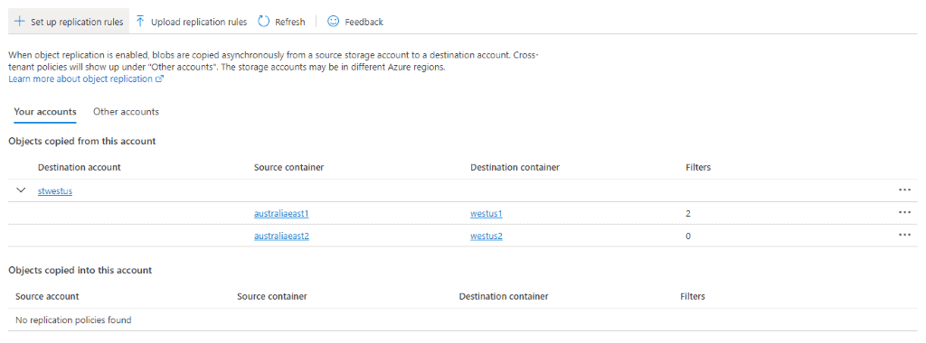 See the replication rule you've created