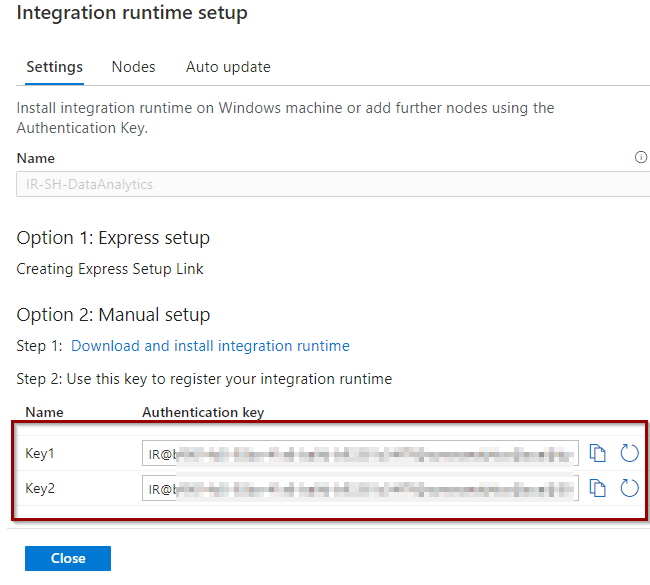 Copy keys from key vault