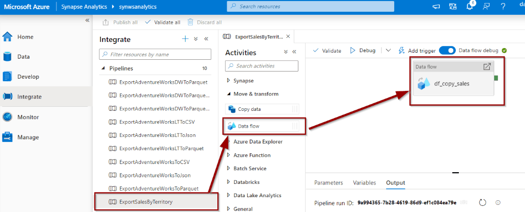 Execute data flows