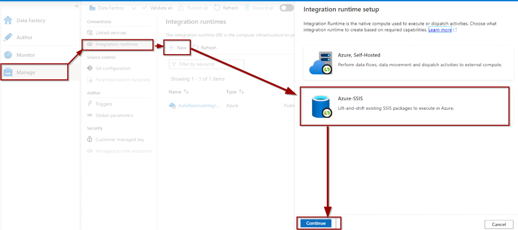 Add Integration Runtime