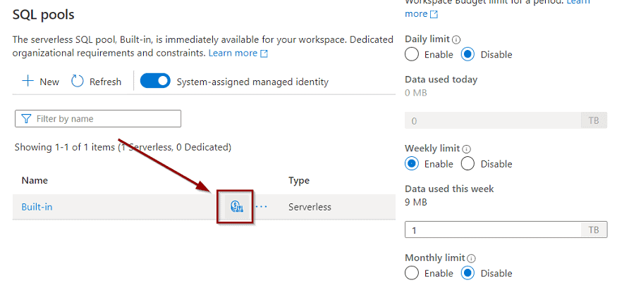 Cost Control Azure Synapse Analytics Serverless