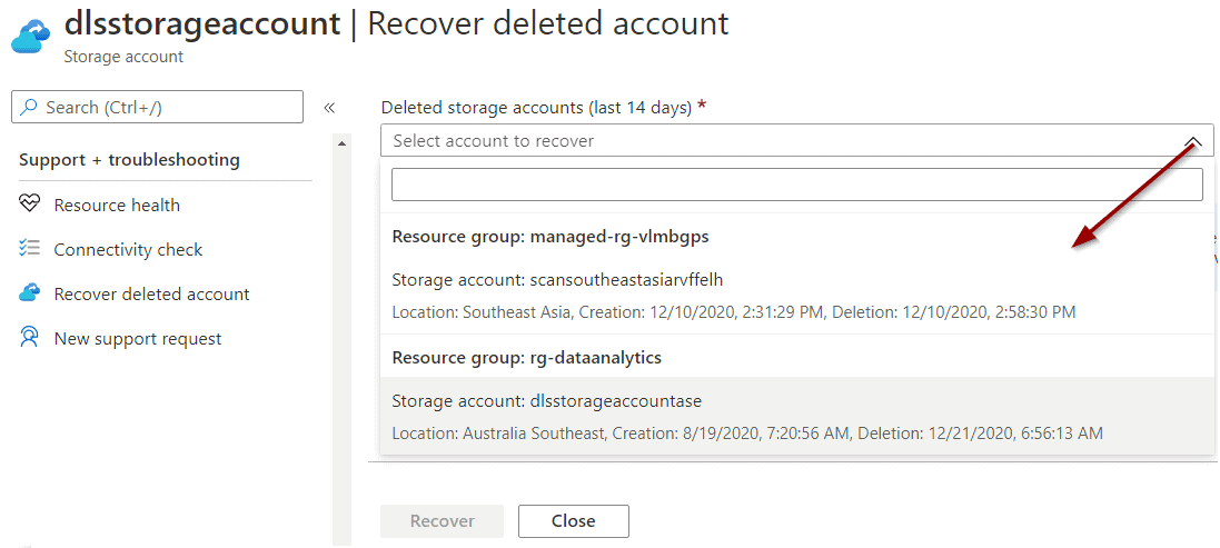 Recover Deleted Azure Storage Account