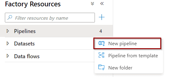 Create a new pipeline