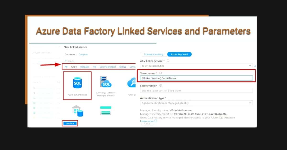 Azure Data Factory Linked Services and Parameters