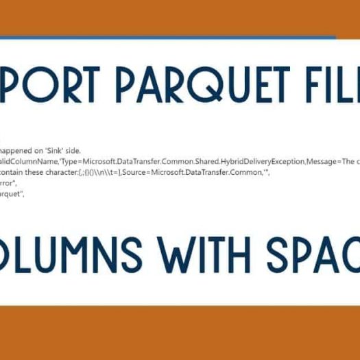 Export Parquet Files with Column Names with Spaces