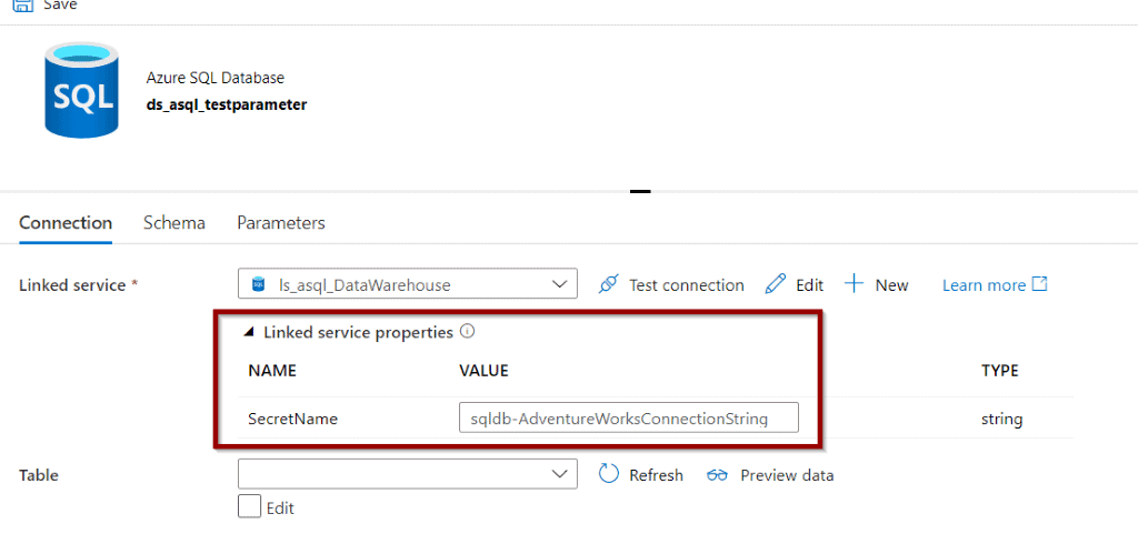 Define a parameter value