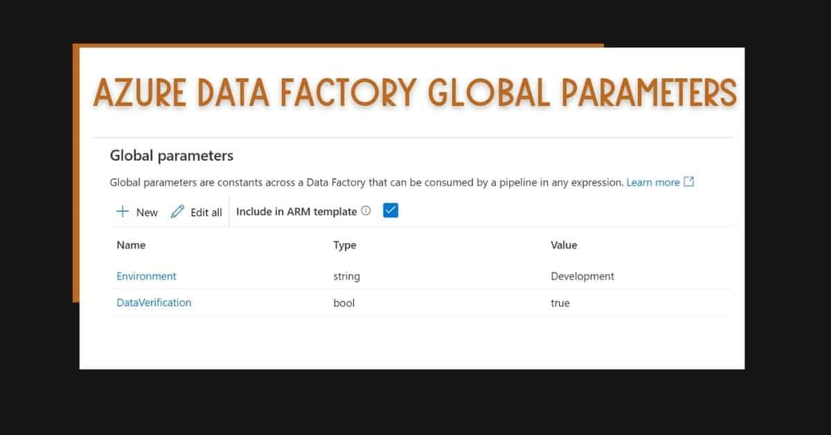 Azure Data Factory Global Parameters