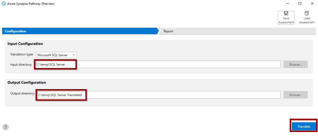 select your input and output script folders