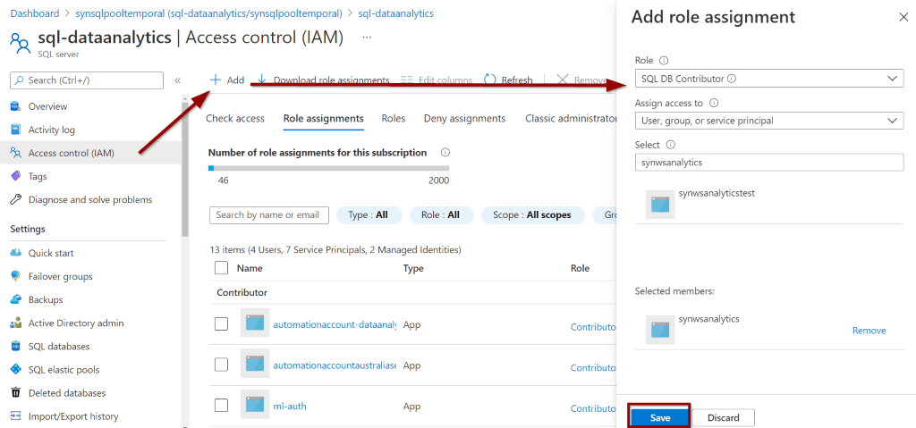 give access to your Azure Data Factory service or Azure Synapse Analytics Workspace to manage the SQL Pool 