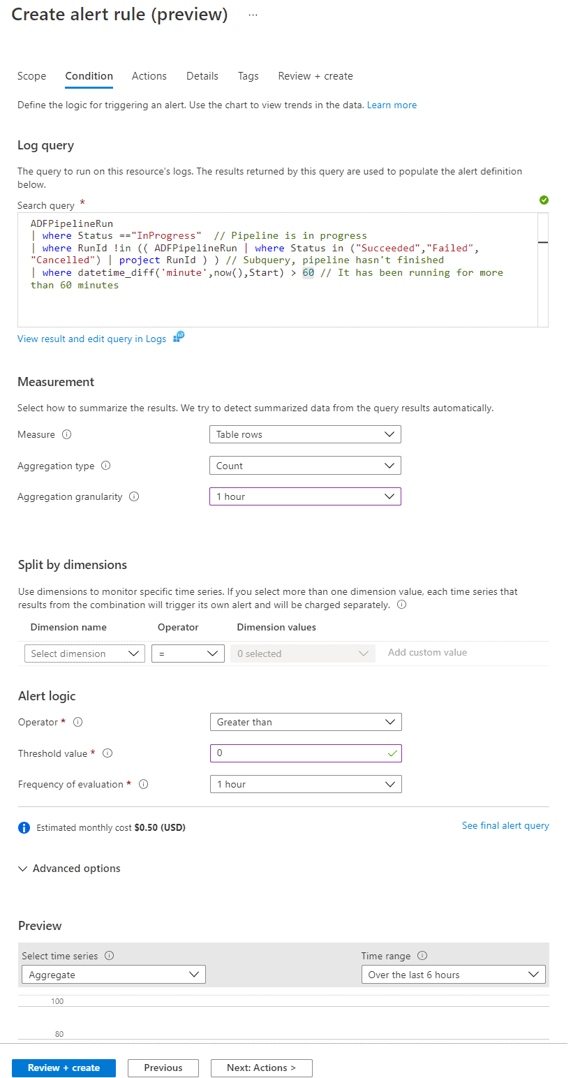 Create alert rule