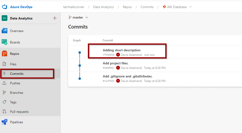 new changes show up as part of the integration of your Azure DevOps and Azure SQL Databases or Azure Synapse SQL Pools solution. 