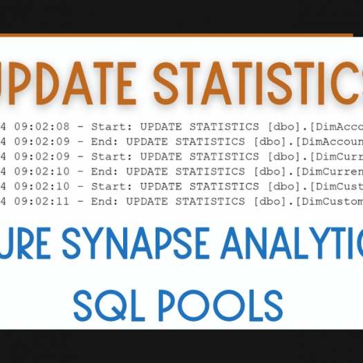 Update Statistics in Azure Synapse Analytics SQL Pools