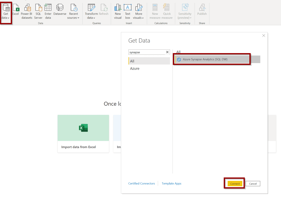 connect to the table using Power BI