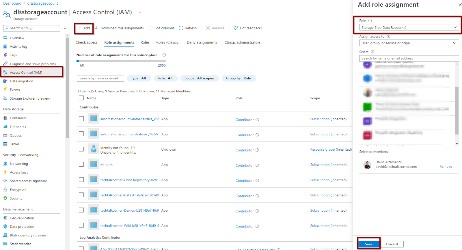 Grant access to external tables