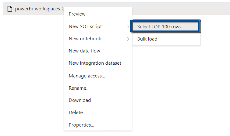 Next, take advantage of Azure Synapse Analytics to start analyzing the information. 