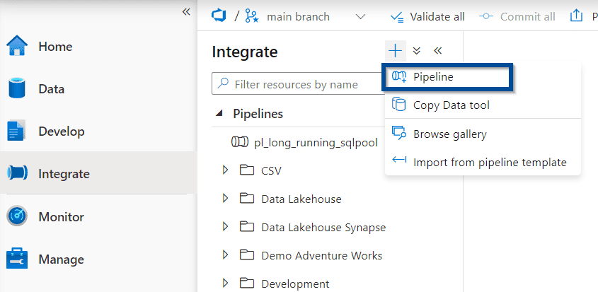 Azure Data Factory or Azure Synapse Analytics pipelines export Power BI workspace information using the REST APIs to a file in your Data Lake. 