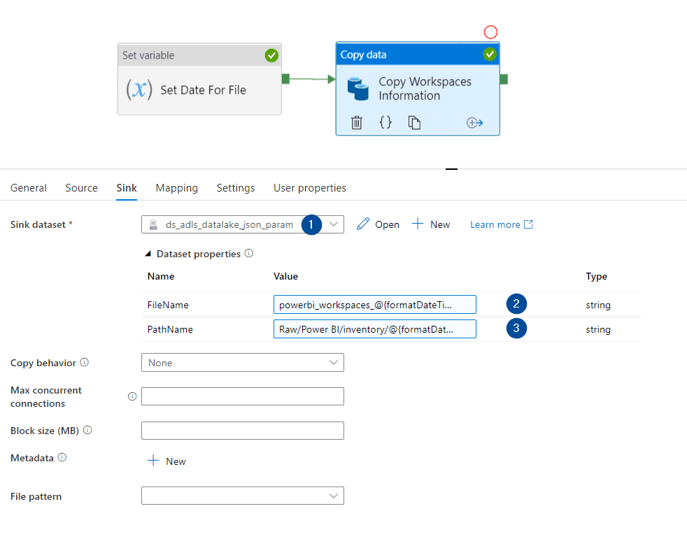 You can modify the above values to define a different file path or name. 