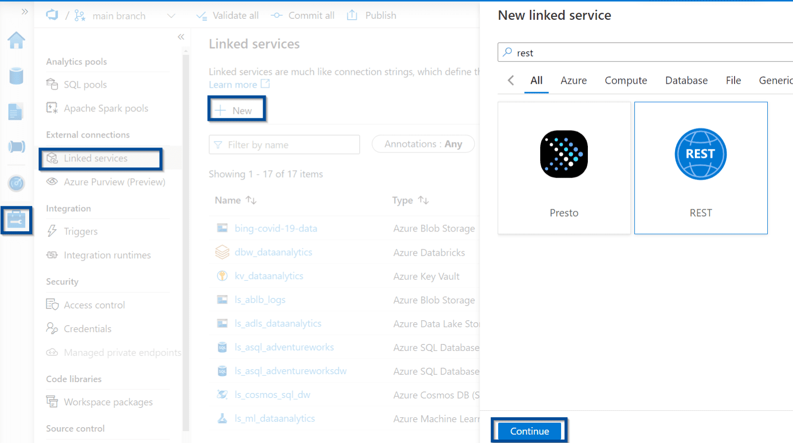    You can see more time zones here.   Copy Activity   Finally, add a copy activity that is the glue for your datasets and linked services.   In the source section:   Select the Power BI REST API dataset previously created  Method: GET  Include the following value for the parameter   admin/groups?$expand=users, reports, dashboards, datasets, dataflows, workbooks&$filter=(state ne 'Deleted')&$top=500   Add an additional column for the date   The query above gives you a lot of flexibility.    You can see that you are filtering by specific state by excluding deleted workspaces using “state ne 'Deleted'” or that you are listing only 500 workspaces by using “top=500”   You can also use any other Power BI REST API; I will explore this in upcoming blog posts.   For the additional column, use the following expression:   In the sink section, add the following configuration:   Select the Azure Data Lake previously created   File name parameter value:   powerbi_workspaces_@{formatDateTime(variables('Date'), 'yyyyMMdd')}.json  Path name parameter value:  Raw/Power BI/inventory/@{formatDateTime(variables('Date'), 'yyyy')}/@{formatDateTime(variables('Date'), 'MM')}   You can modify the above values to define a different file path or name.   Let’s save the changes by committing them.   Execute Azure Data Factory or Azure Synapse Analytics Solution to Extract Power BI Inventory   You can now execute the pipeline or debug it.   If you navigate to the Azure Data Lake folder, you can see the new files.   Next, take advantage of Azure Synapse Analytics to start analyzing the information.   Using the serverless option, you can easily see the values returned.   Simply connect a Power BI report to the serverless SQL Pool to start querying information. Power BI is great when working with JSON values.   If you are hoping to capture information daily, you can publish the solution and schedule the pipeline with a trigger.   Summary   In summary, the return of investment by spending a few minutes building this solution is high. You can track user access and identify the number of objects across your Power BI tenant.   Start governing your Power BI tenant by extracting Power BI objects with Azure Data Factory or Synapse Analytics.   What’s Next?        In upcoming blog posts, we’ll continue to explore some of the features within Azure Data Services.         Please follow Tech Talk Corner on Twitter for blog updates, virtual presentations, and more!       If you have any questions, please leave a comment below!     