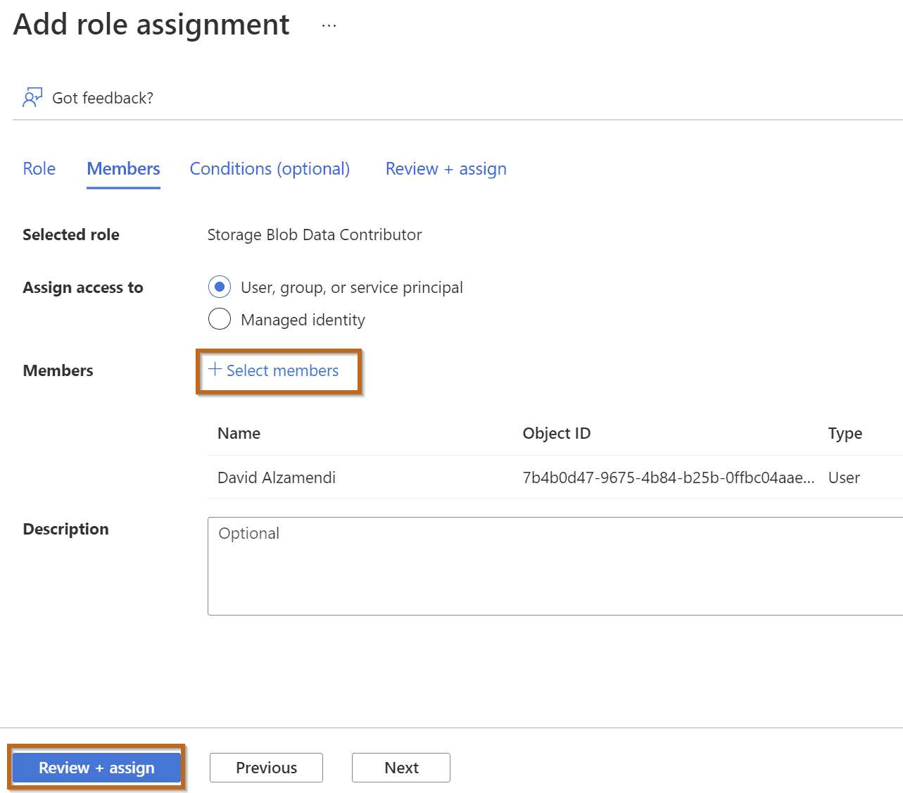 Add role assignment