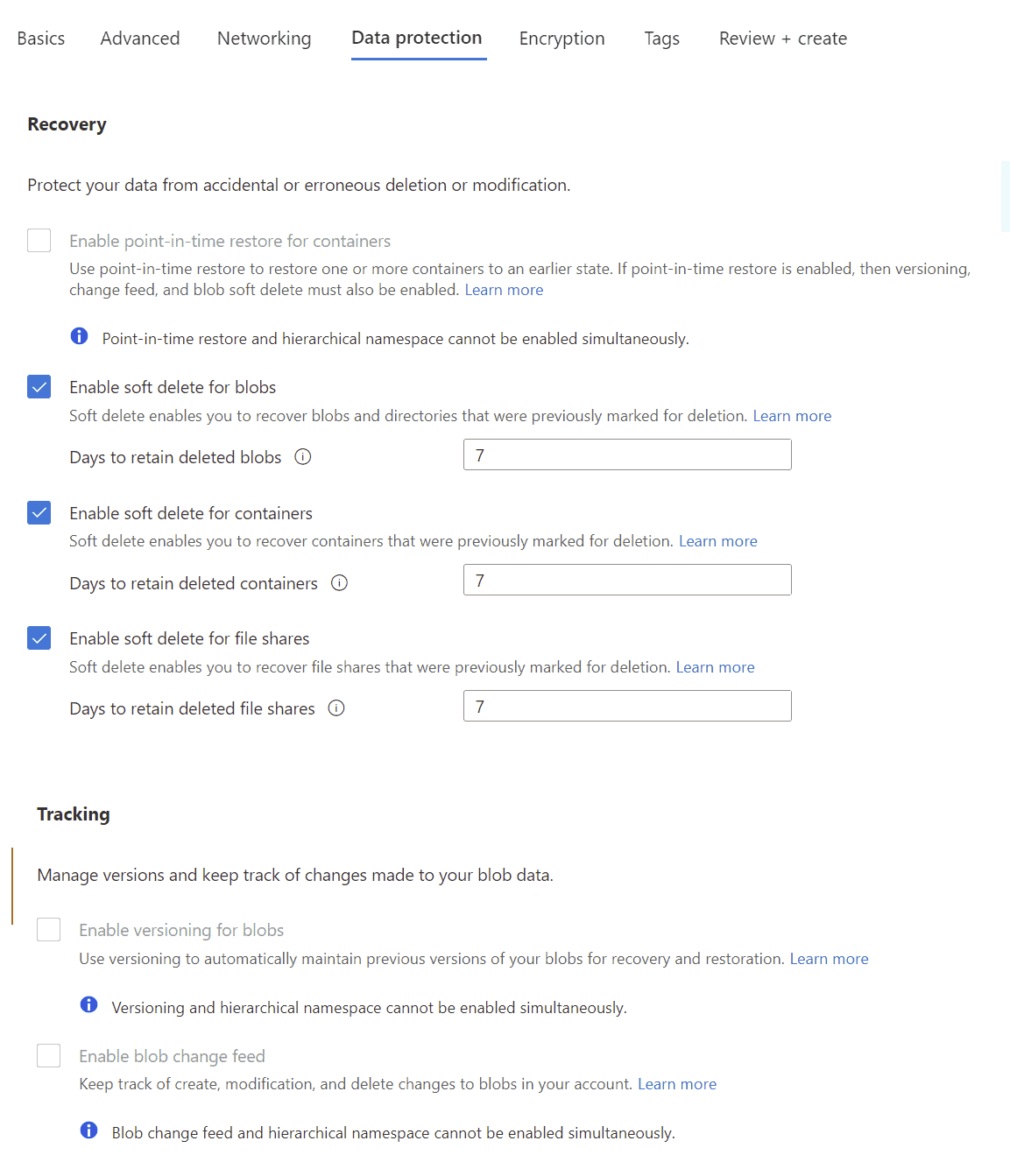 Data protection in Azure