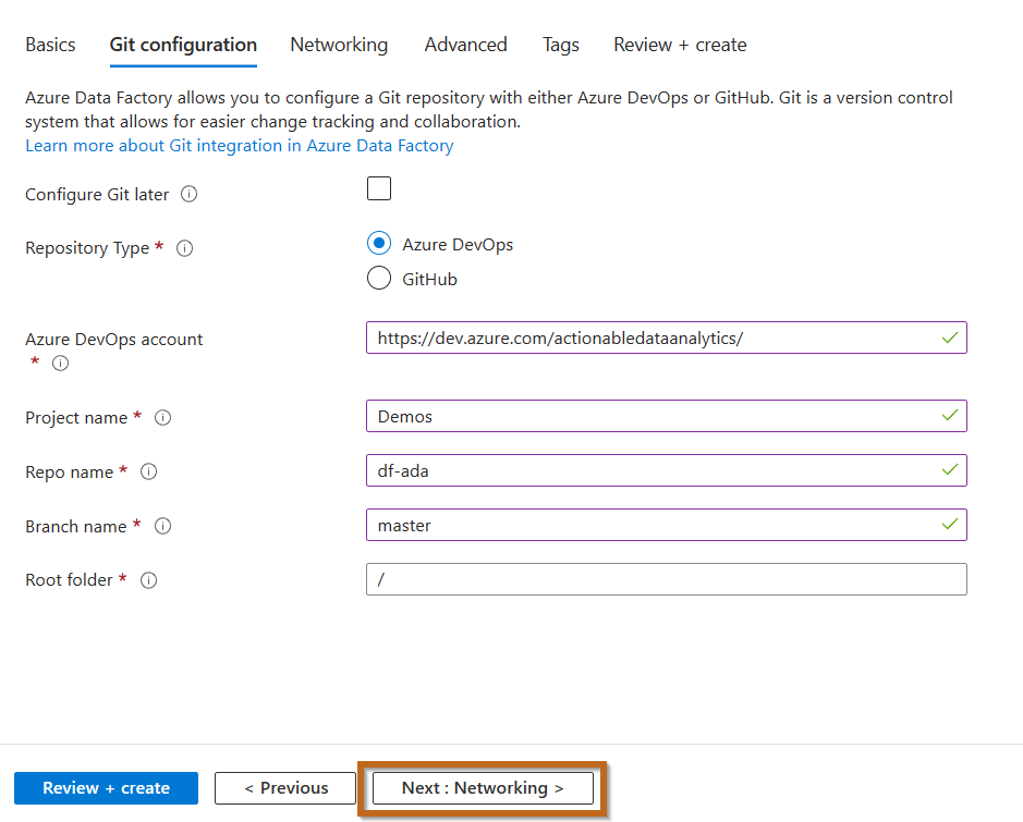 Create Azure Data Factory