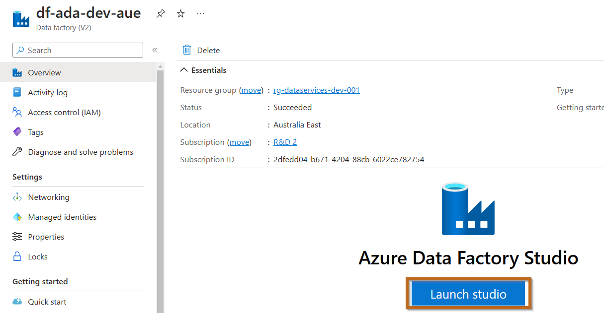 Create Azure Data Factory