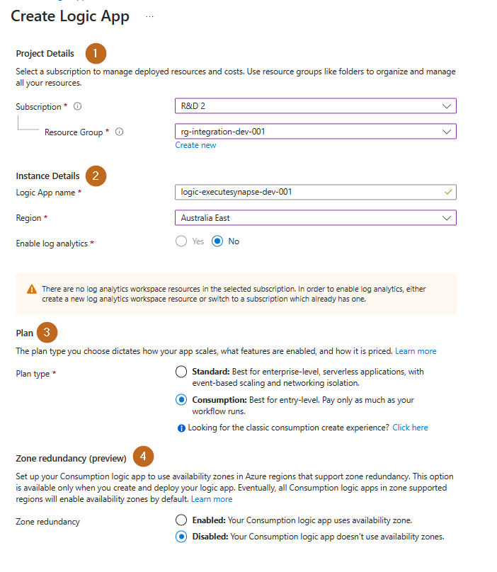 Steps to Create an Azure Logic App Service
