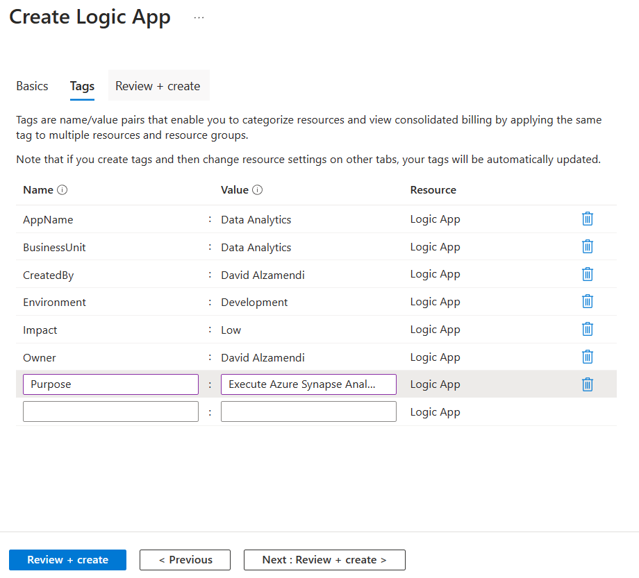 Steps to Create an Azure Logic App Service
