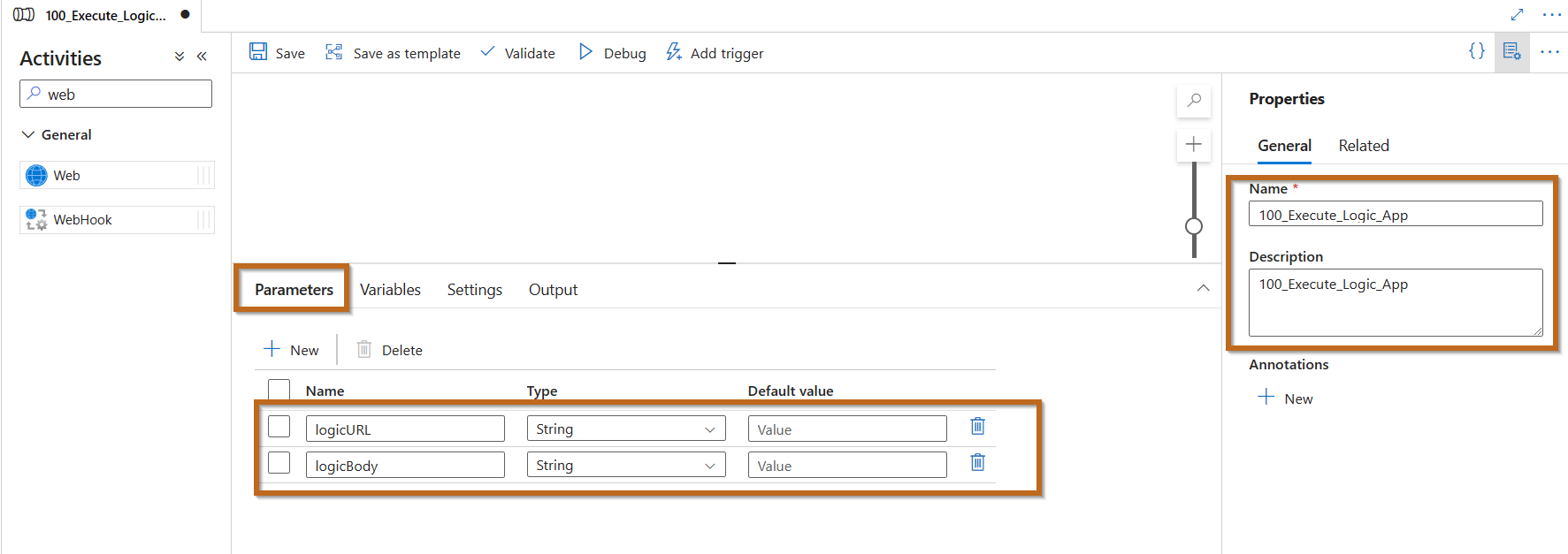 Add some parameters to make the pipeline reusable