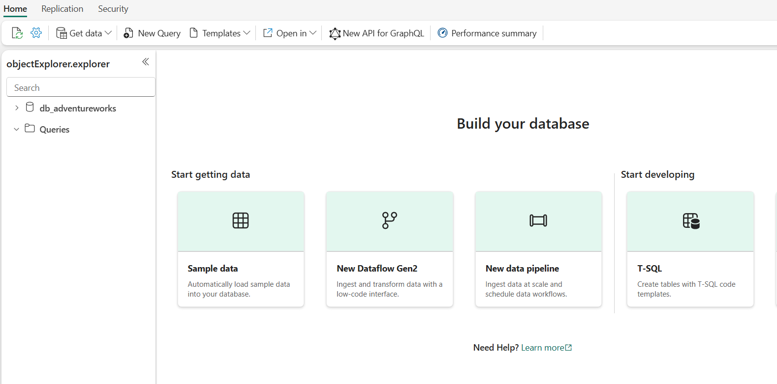 Creating Azure SQL Database in Fabric