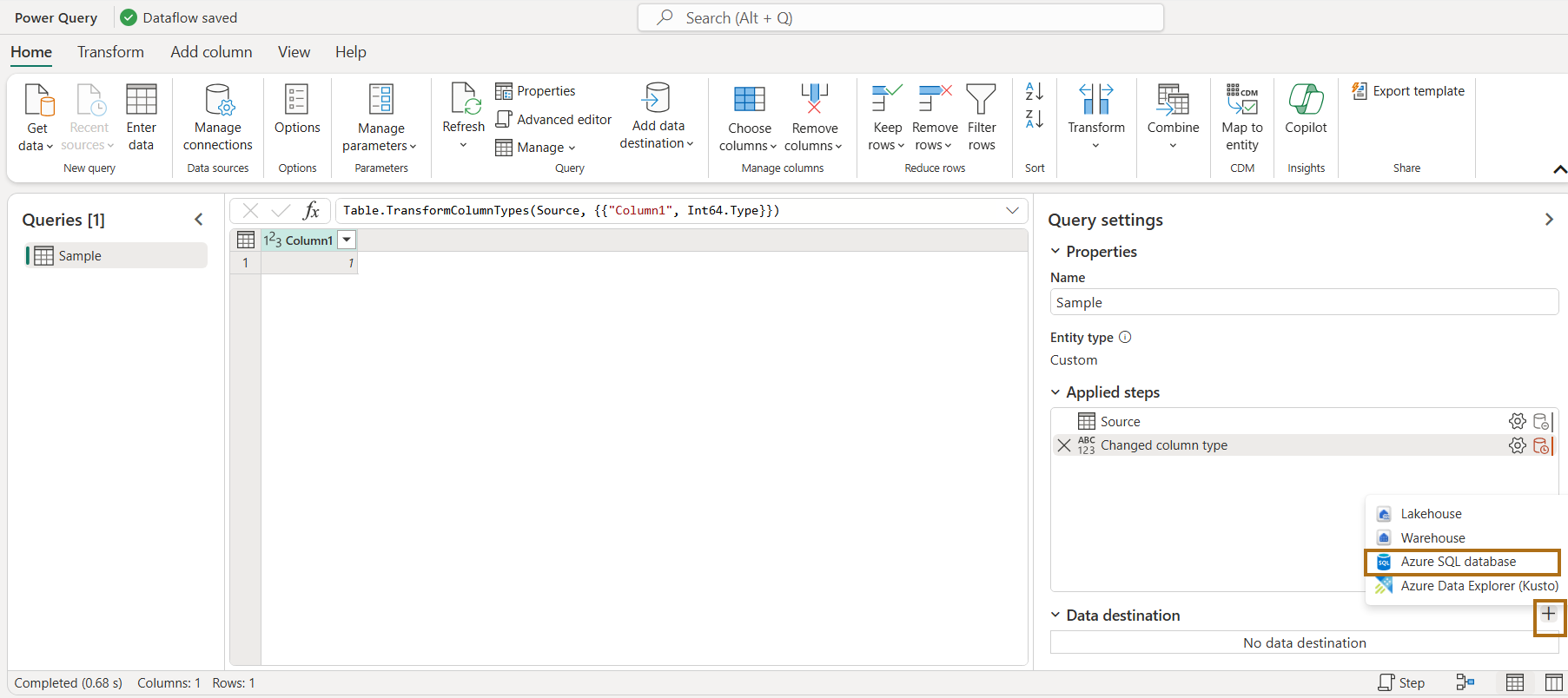 Copying data into Fabric SQL Databases